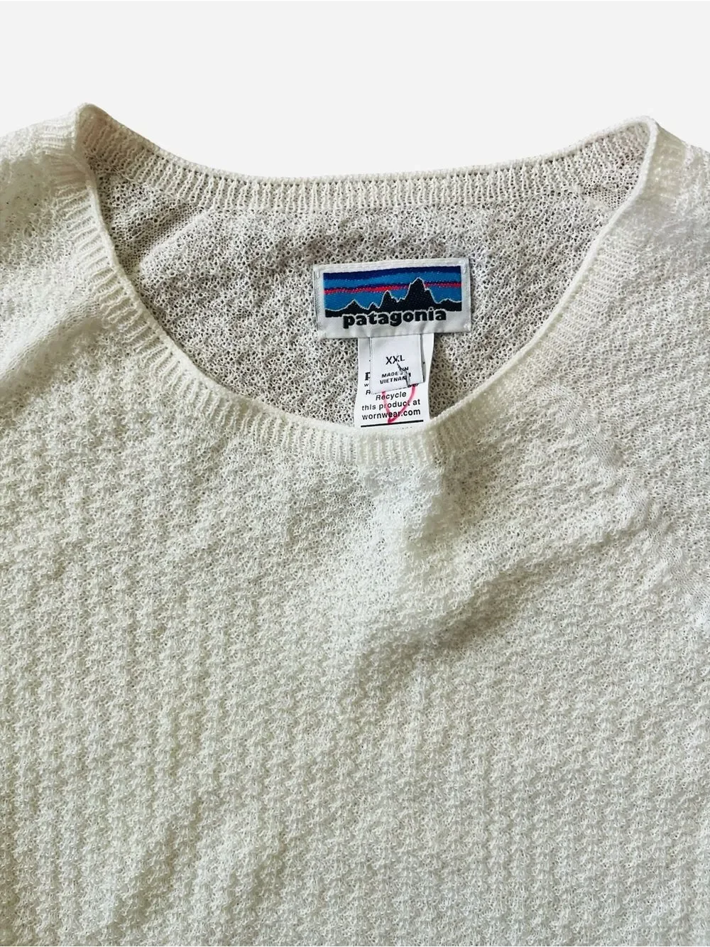 Patagonia Cream Capilene Air Crew Merino Wool Base Layer NWOT Size XXL